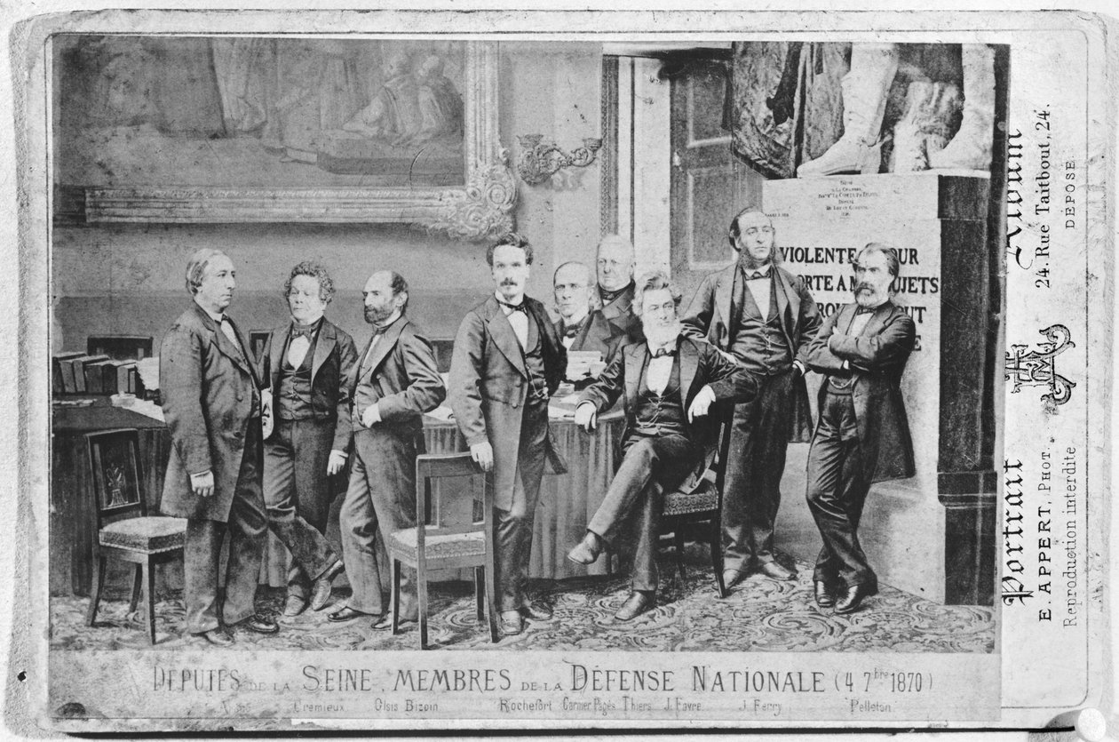 Seine afgevaardigden, leden van de Nationale Defensieregering op 4 september 1870, 1870 door Eugene Appert