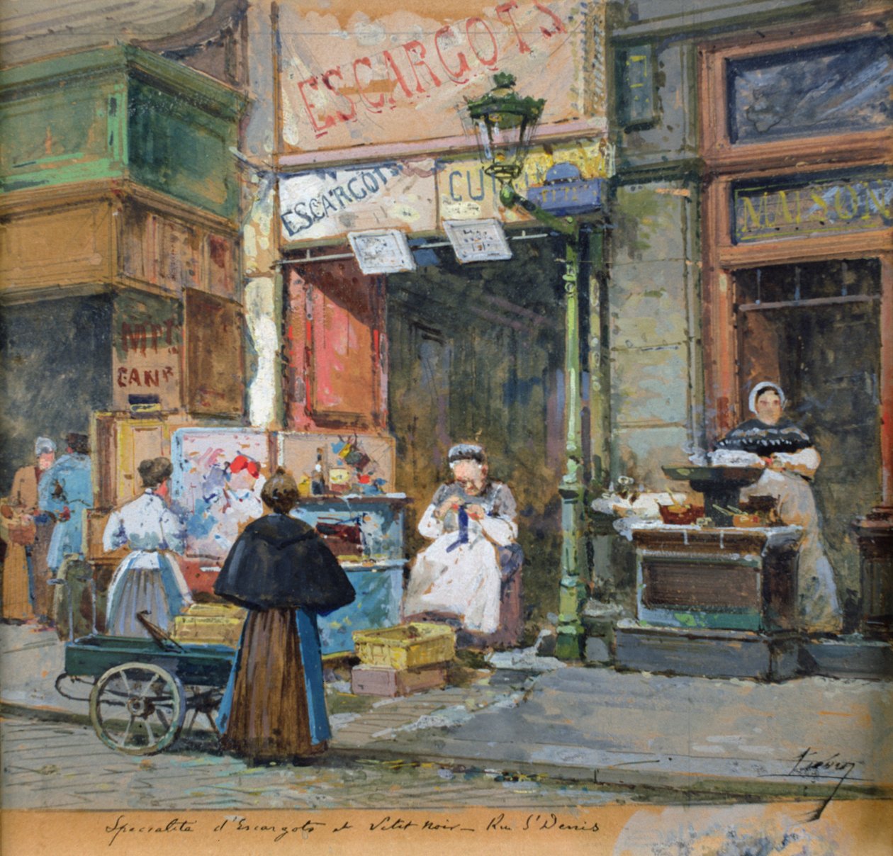 De slakkenverkoper door Eugene Galien-Laloue