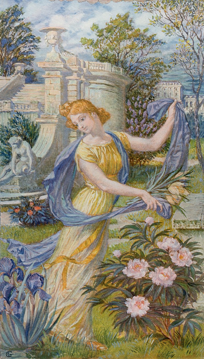 Allegorie van de Lente, ca. 1900 door Eugene Grasset