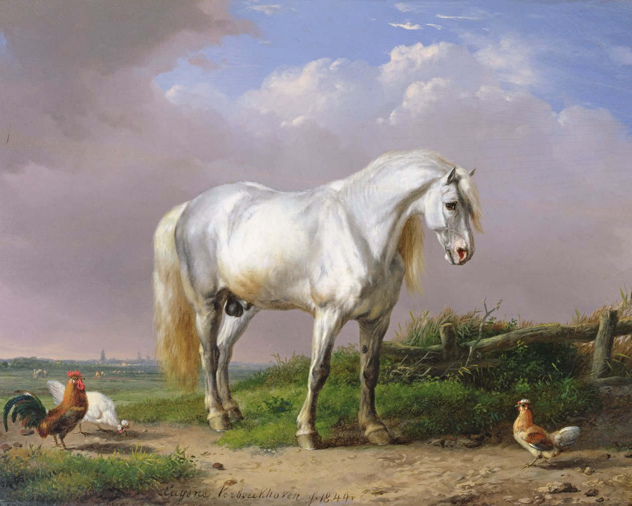 Grijze Hengst door Eugene Joseph Verboeckhoven