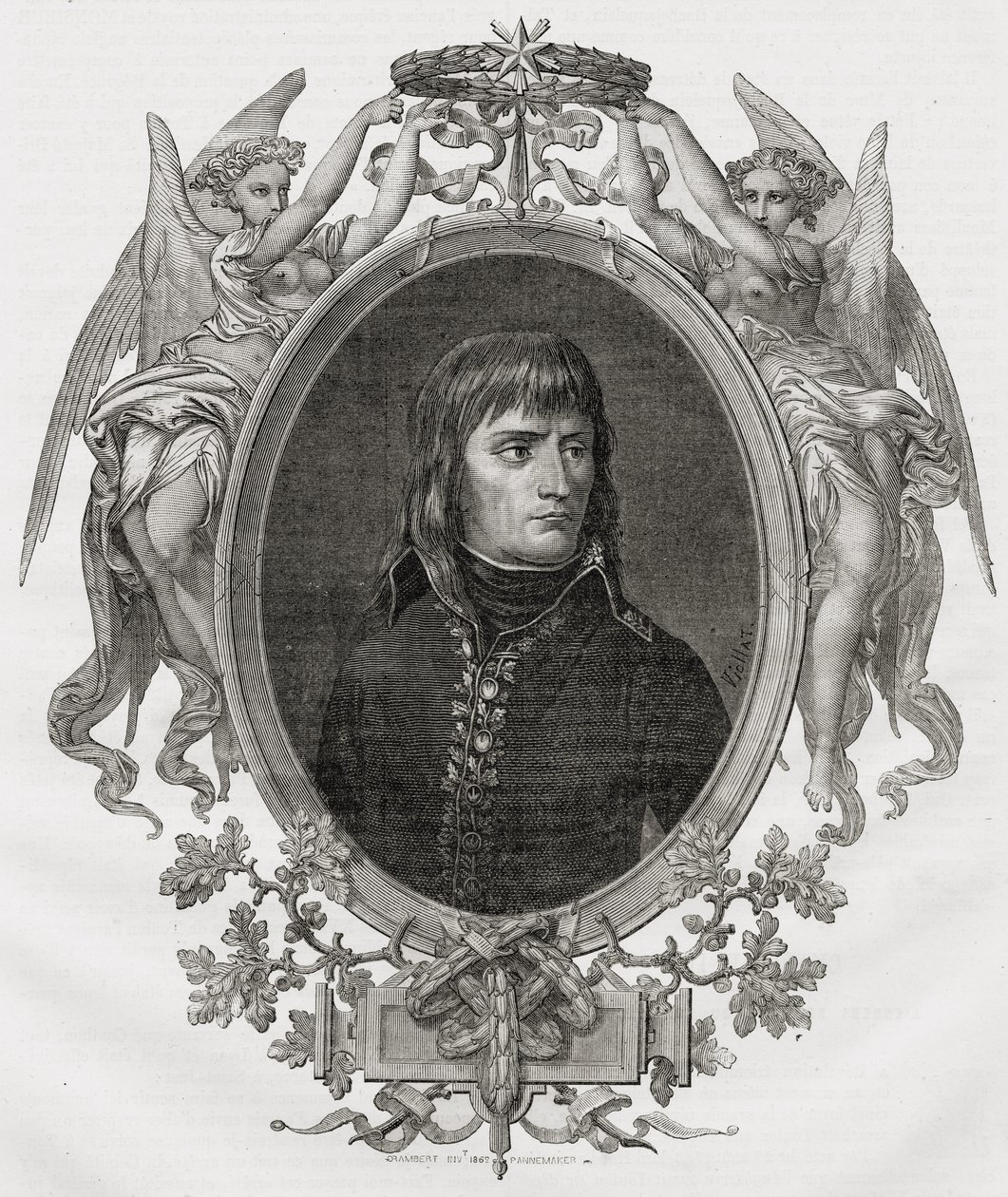 Portret van Napoleon Bonaparte, gegraveerd door Stephane Pannemaker door Eugene Joseph Viollat
