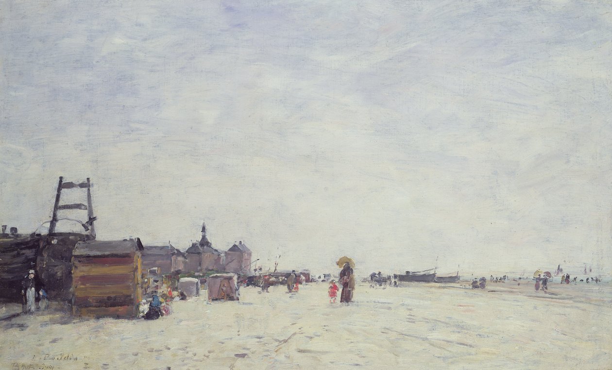 Berck-Plage, 1890 door Eugene Louis Boudin