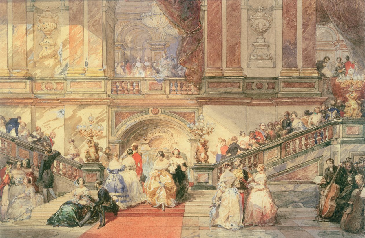 Een bal in het stadhuis door Eugene Louis Lami