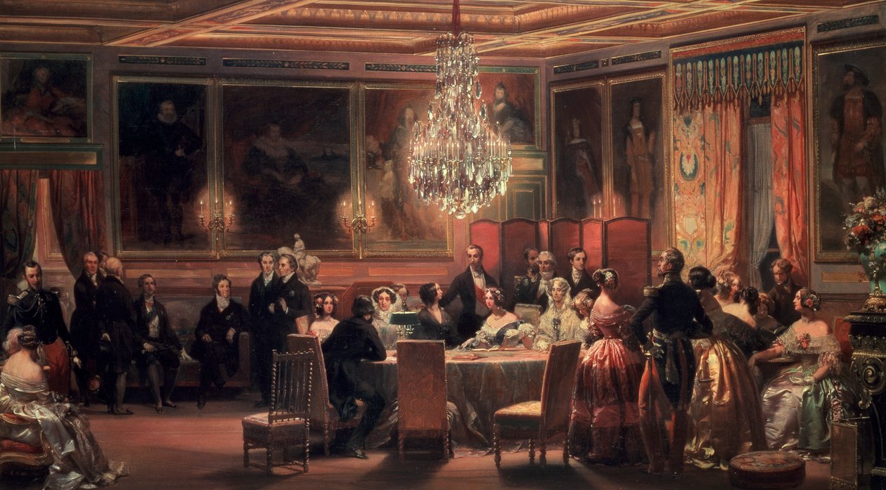 Ontvangst ter ere van Koningin Victoria in Chateau d