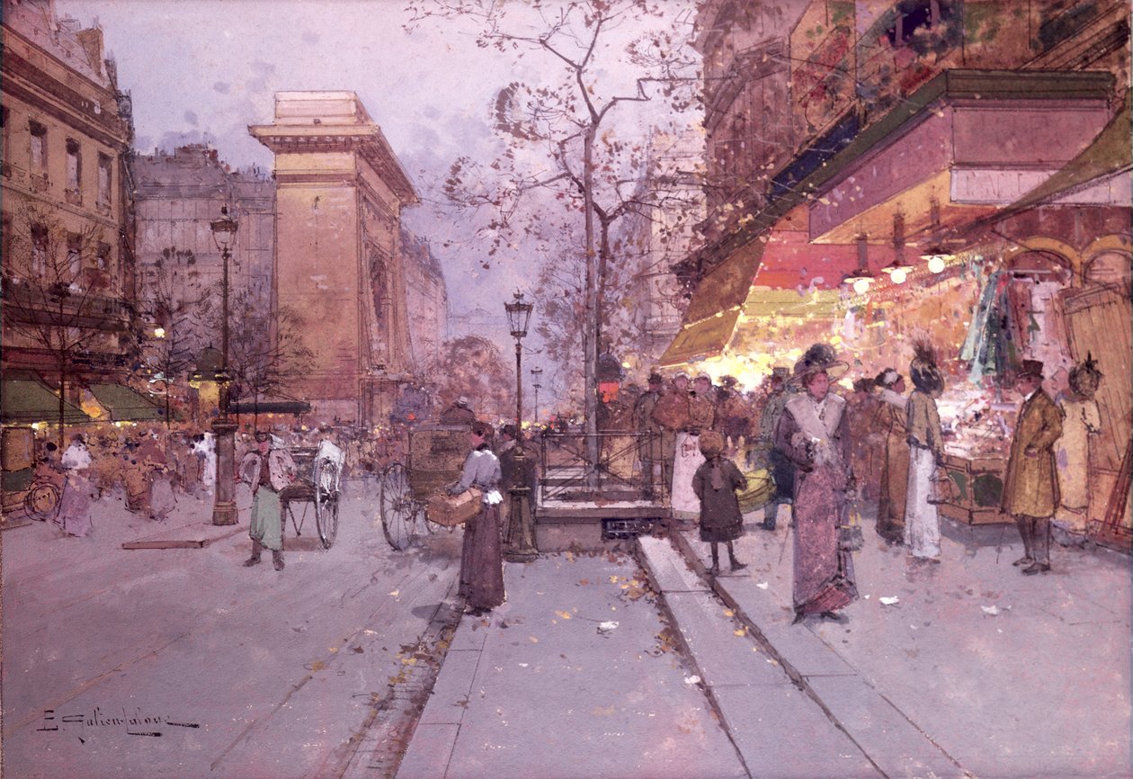 De Poort St. Denis door Eugene 1854 1941 Galien Laloue