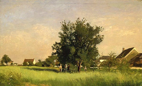Landschap door Eugene Antoine Samuel Lavieille