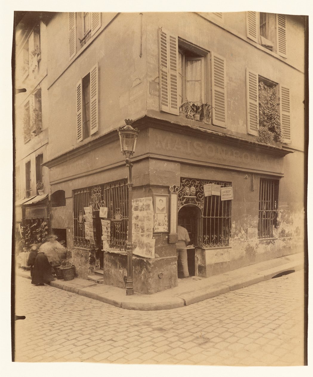Cabaret, Rue Mouffetard door Eugène Atget
