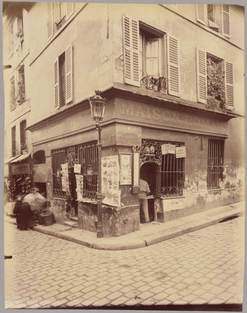 Cabaret, rue Mouffetard door Eugène Atget
