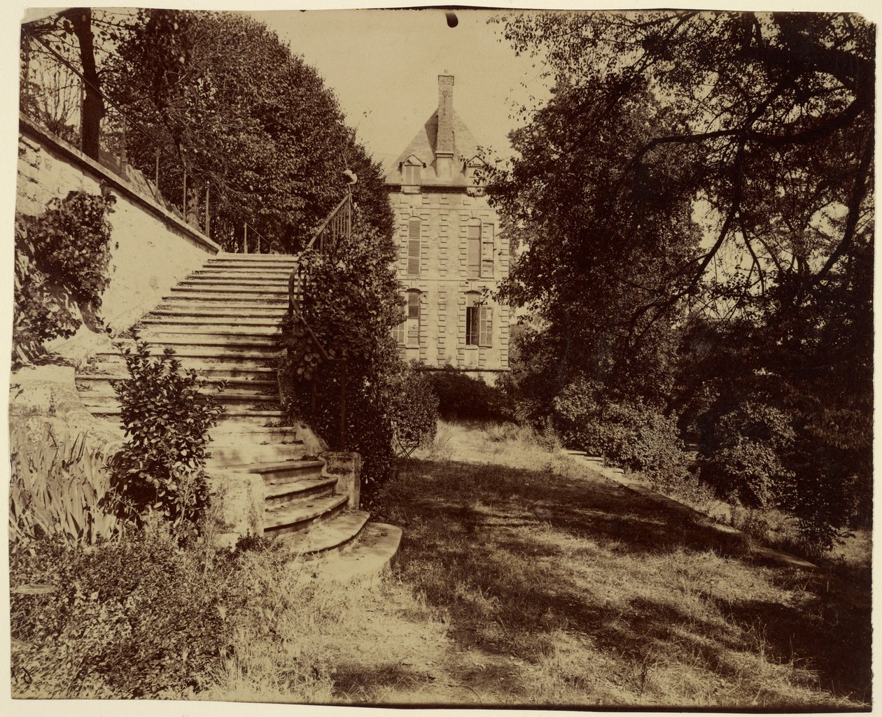 Courbevoie, oud kasteel genaamd Belle Gabrielle door Eugène Atget