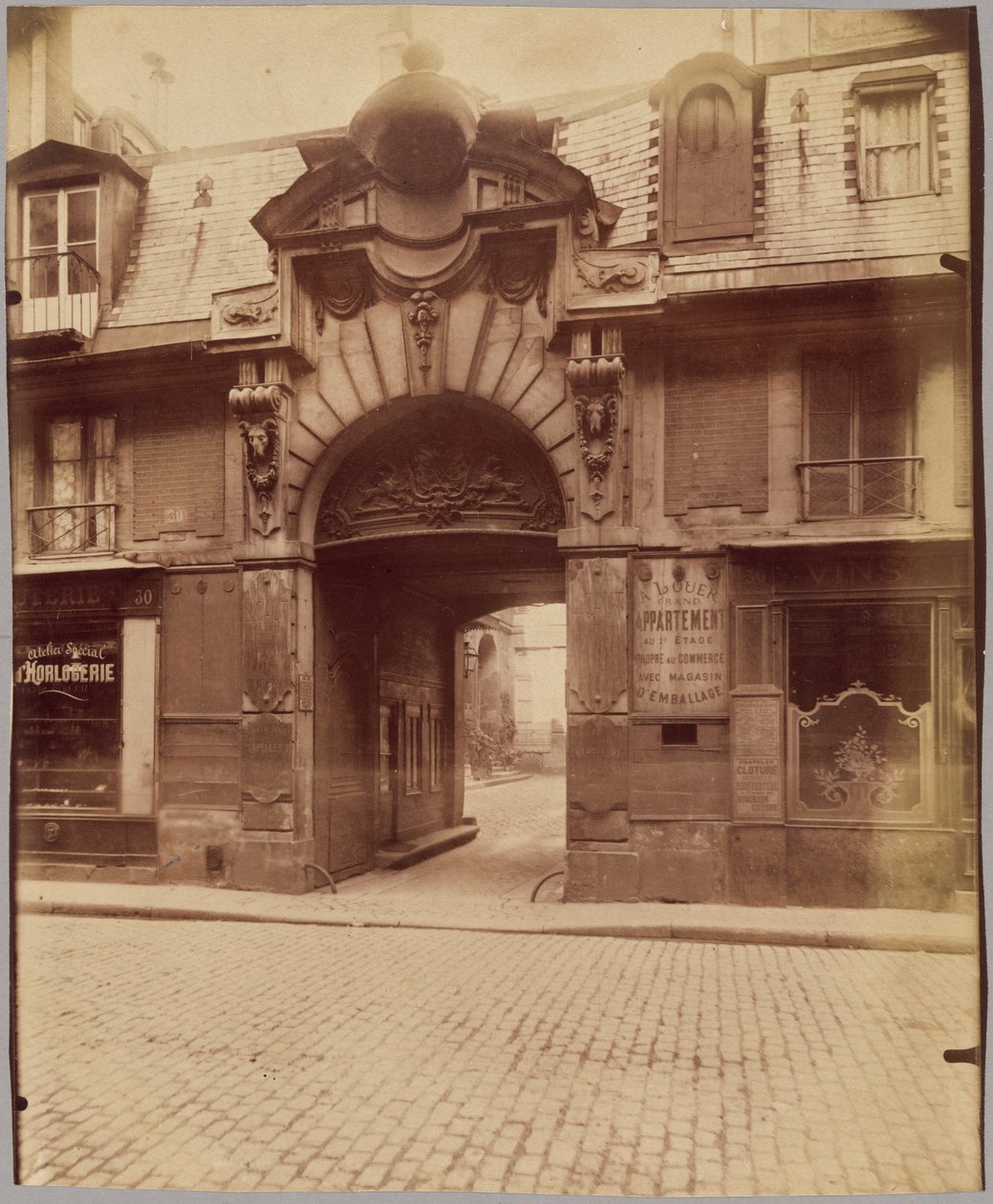Hôtel du Magistrat de Bordeaux, 30 rue des Francs-Bourgeois door Eugène Atget