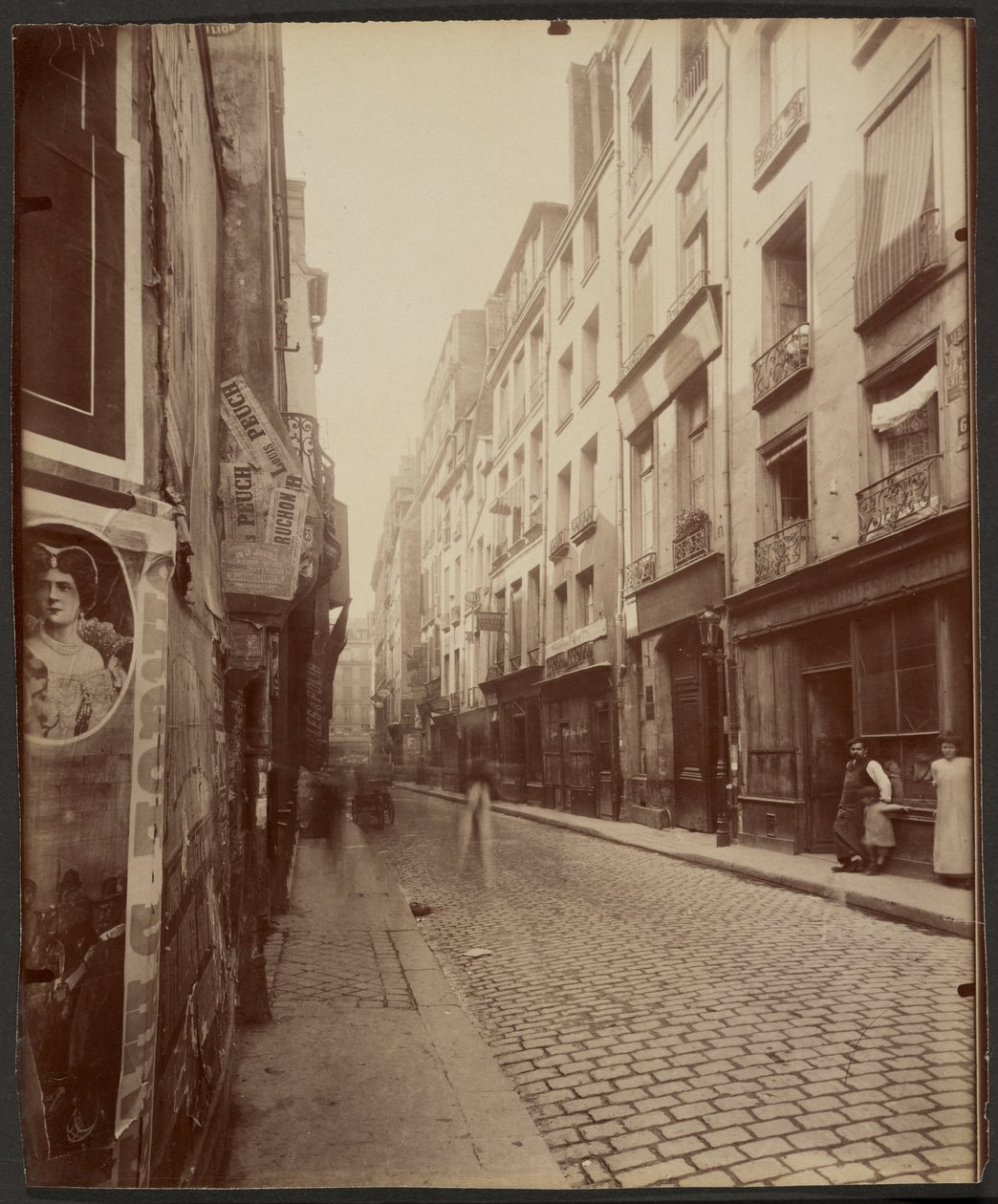 De huizen aan de rue Grenier Saint-Lazare 4, 6, 8 door Eugène Atget