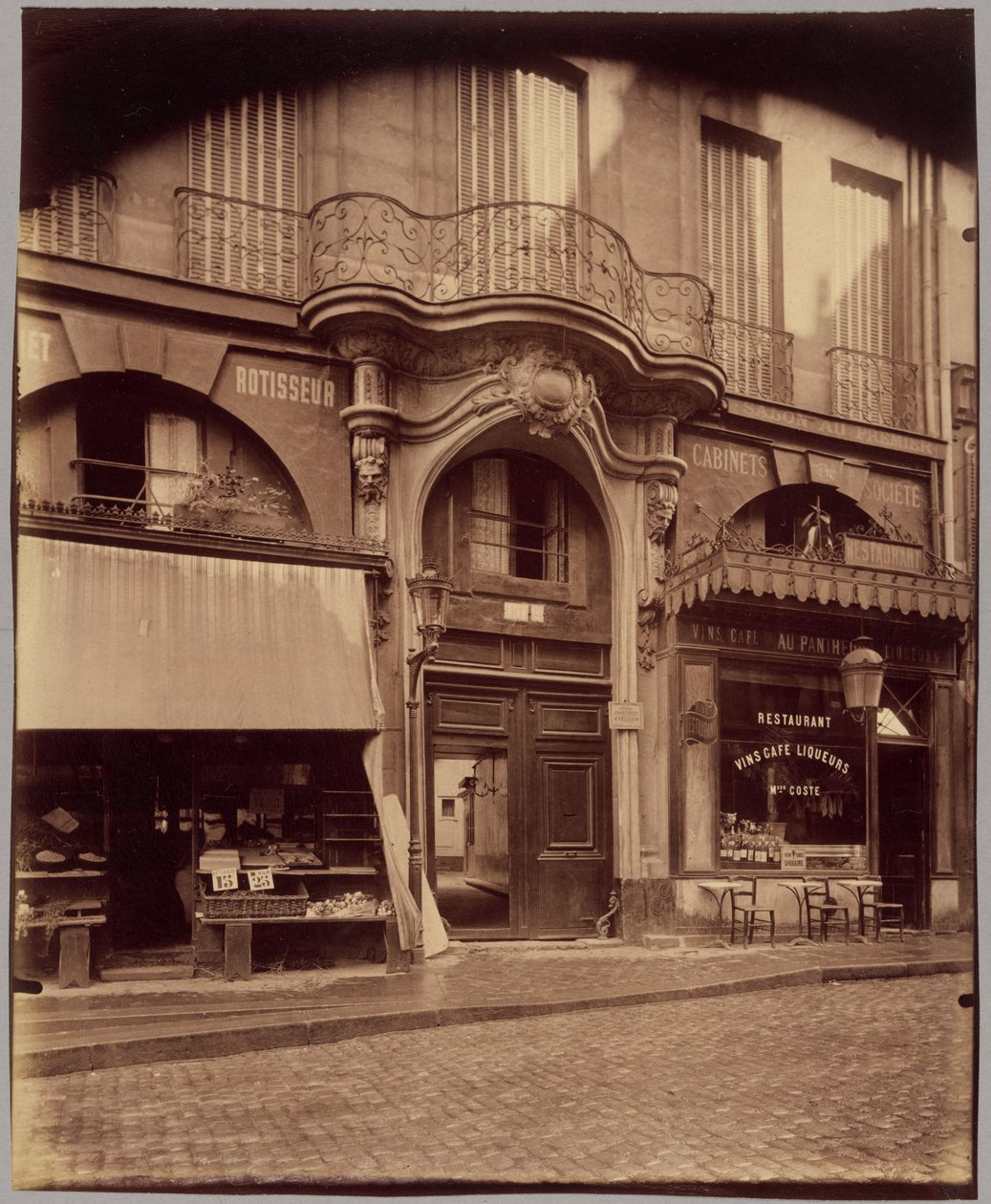 Huis aan de Rue Saint-Jacques door Eugène Atget