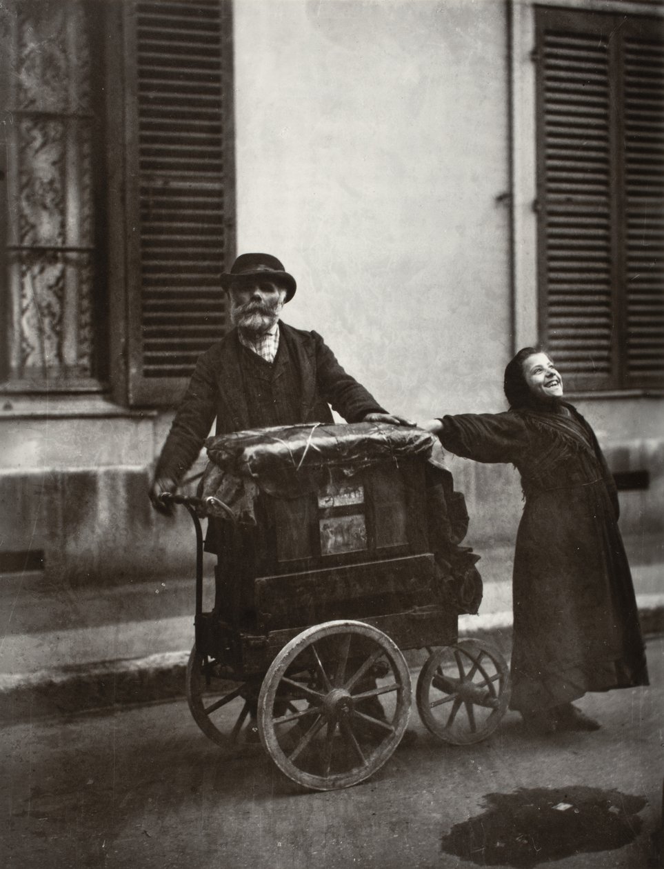 Straatmuzikanten door Eugène Atget