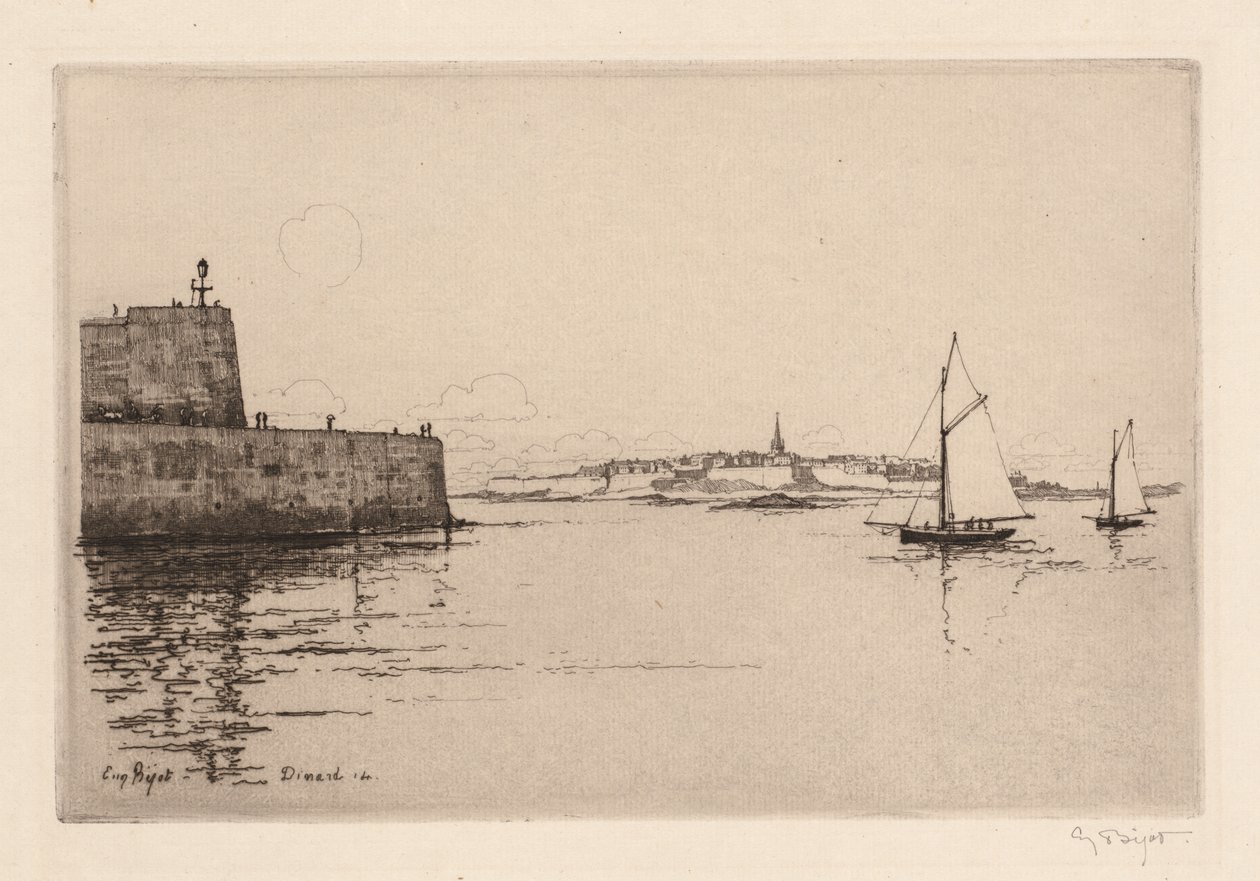 Saint-Malo Gezien vanaf Dinard door Eugene Bejot