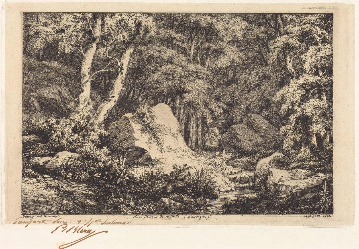 Bij het ravijn van de breuk, Auvergne door Eugene Bléry