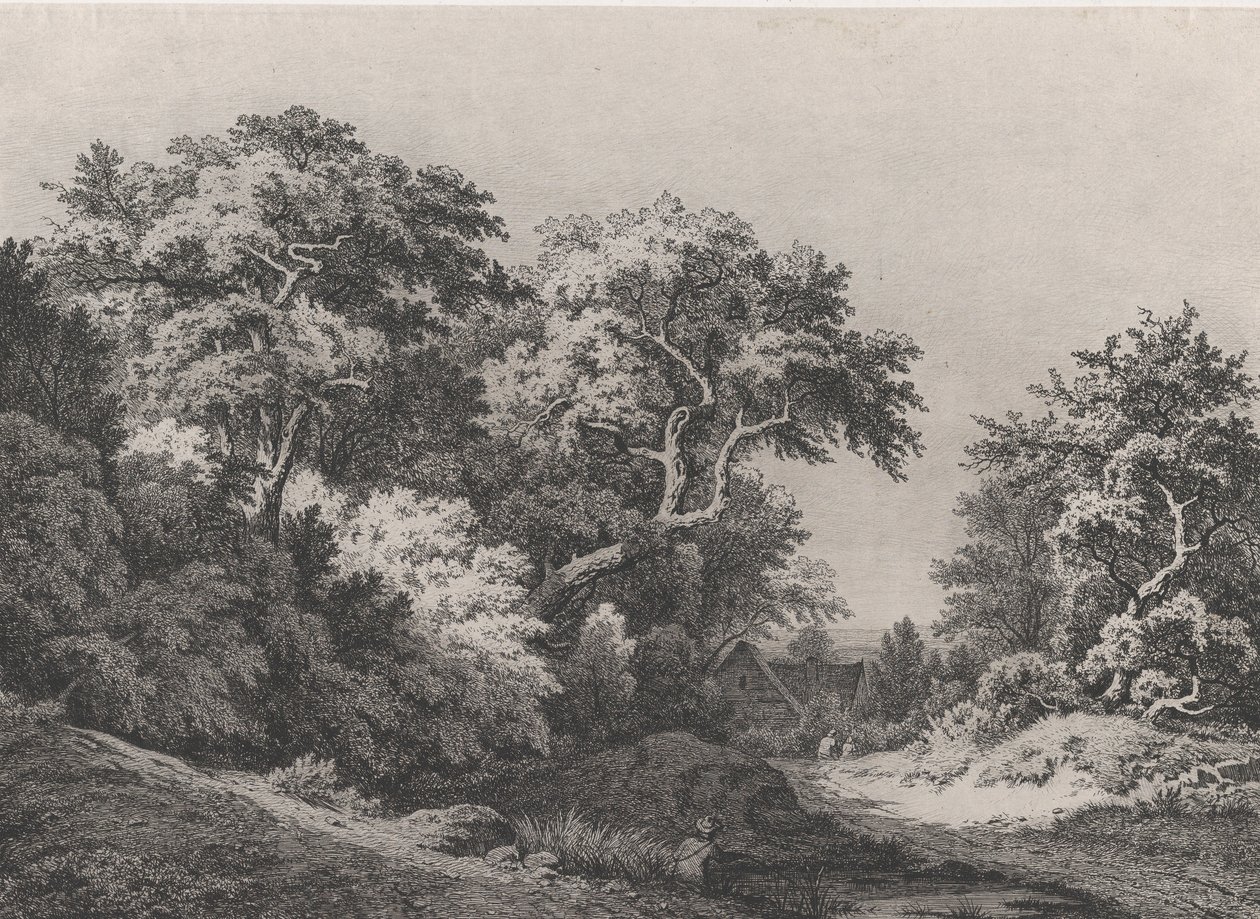 De rand van het bos, nabij Rambouillet, 1860 door Eugene Bléry