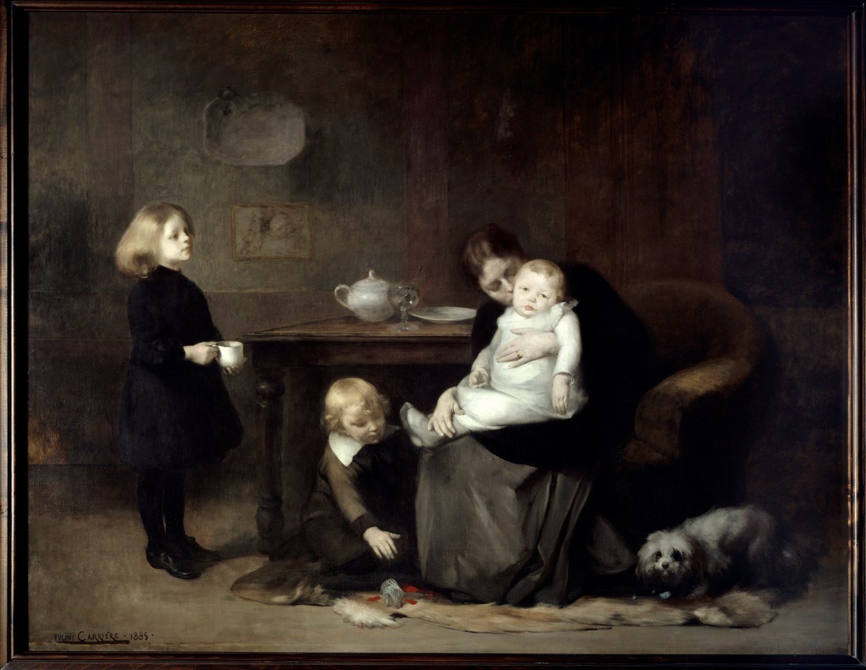 Het zieke kind door Eugène Carrière