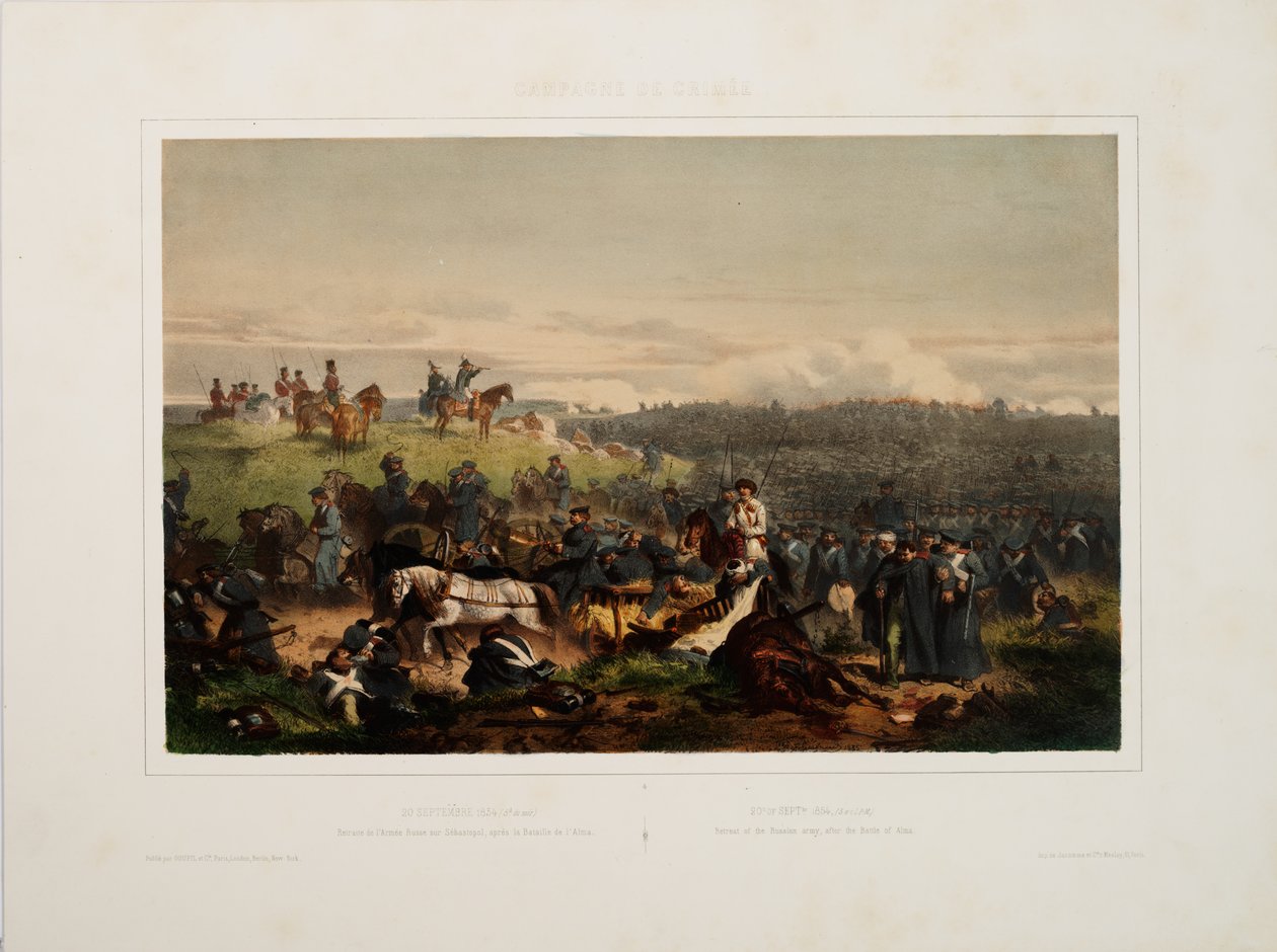 20 september 1854. Terugtocht van het Russische leger na de Slag bij de Alma, 1855 door Eugene Charles Francois Guerard