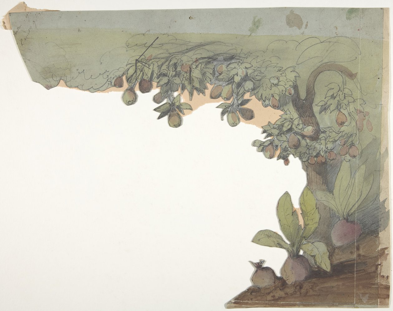 Ontwerp voor een toneeldecor in de Opéra, Parijs, 1830-90 door Eugene Ciceri