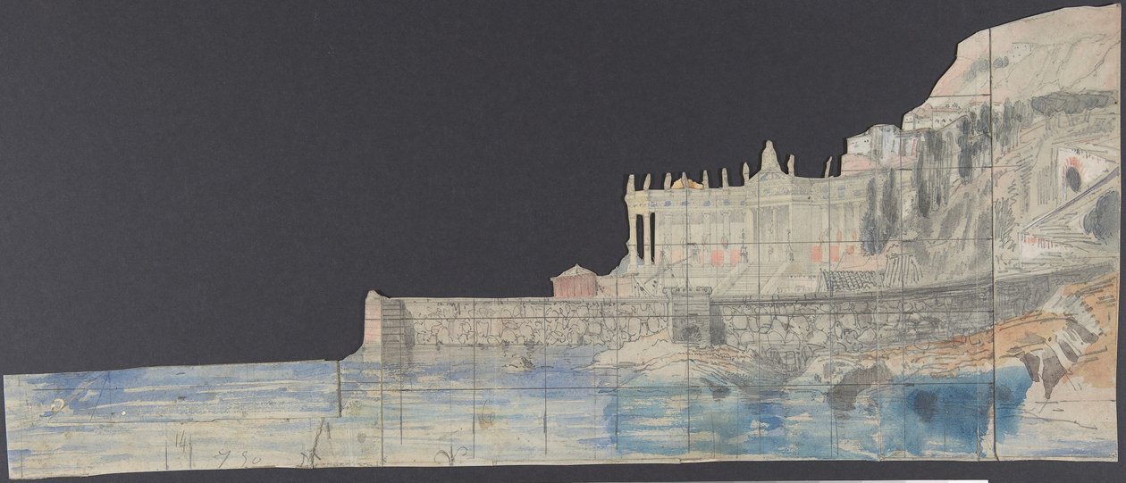 Ontwerp voor een Toneelset in de Opéra, Parijs door Eugene Ciceri