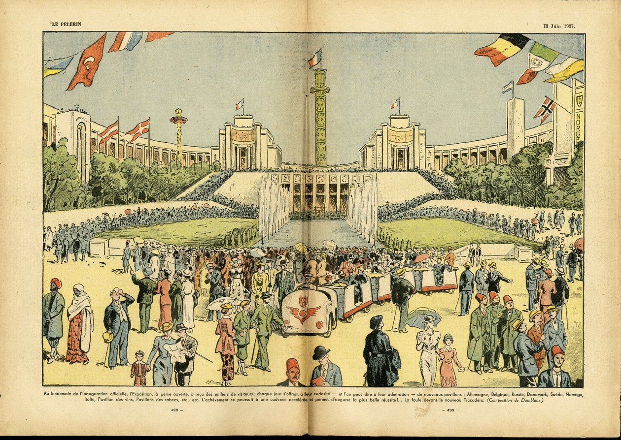 Illustratie van Eugene Damblans (1865-1945) in Le Pelerin door Eugene Damblans