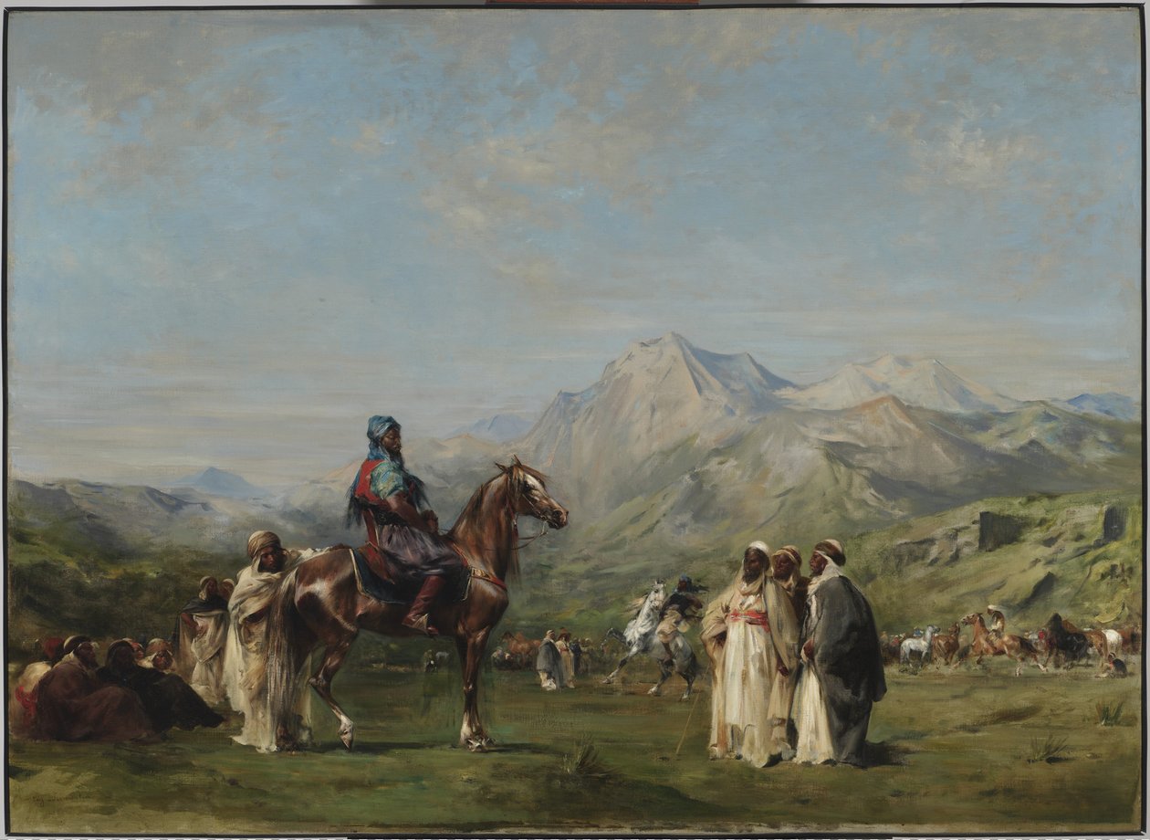 Een kampement in het Atlasgebergte door Eugène Fromentin