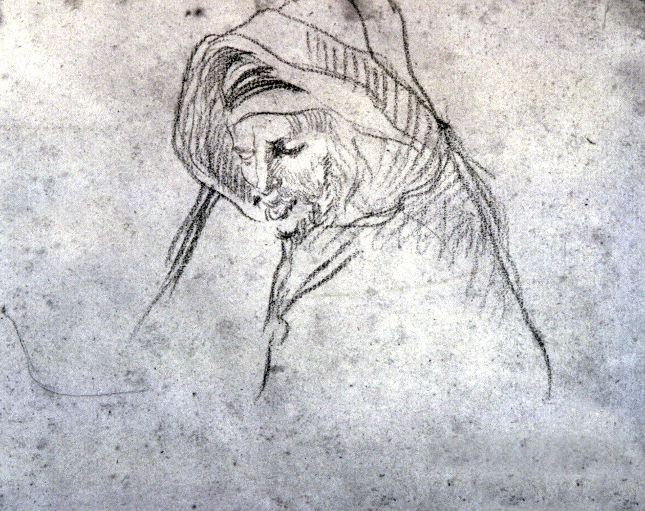 Berber oude man in de Sahel door Eugène Fromentin