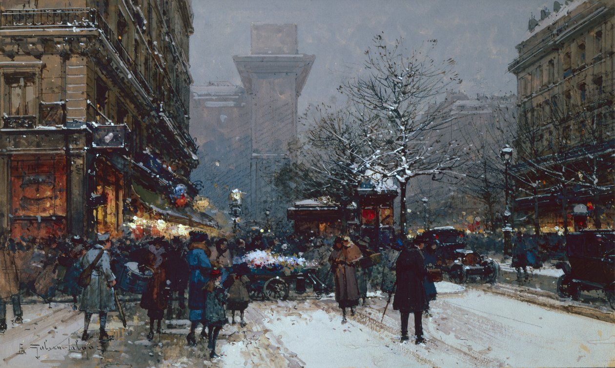 Porte St. Denis, Parijs door Eugene Galien Laloue