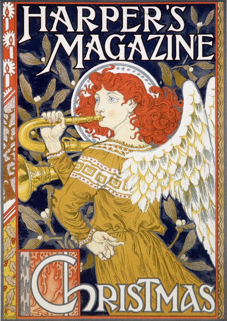 Engel die de Trompet Blaast - Amerikaanse Kerstposter voor “Harper