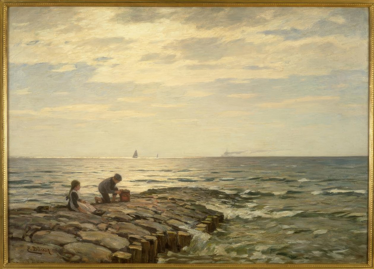 E. Dücker, Bij de pier door Eugene Gustav Dücker