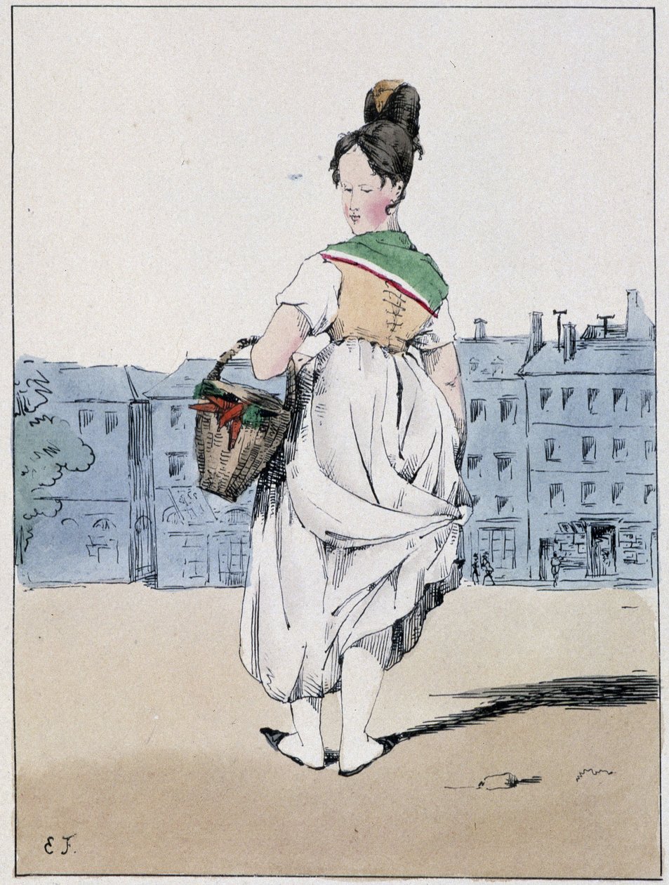 Vrouw met een mand, boulevard de l