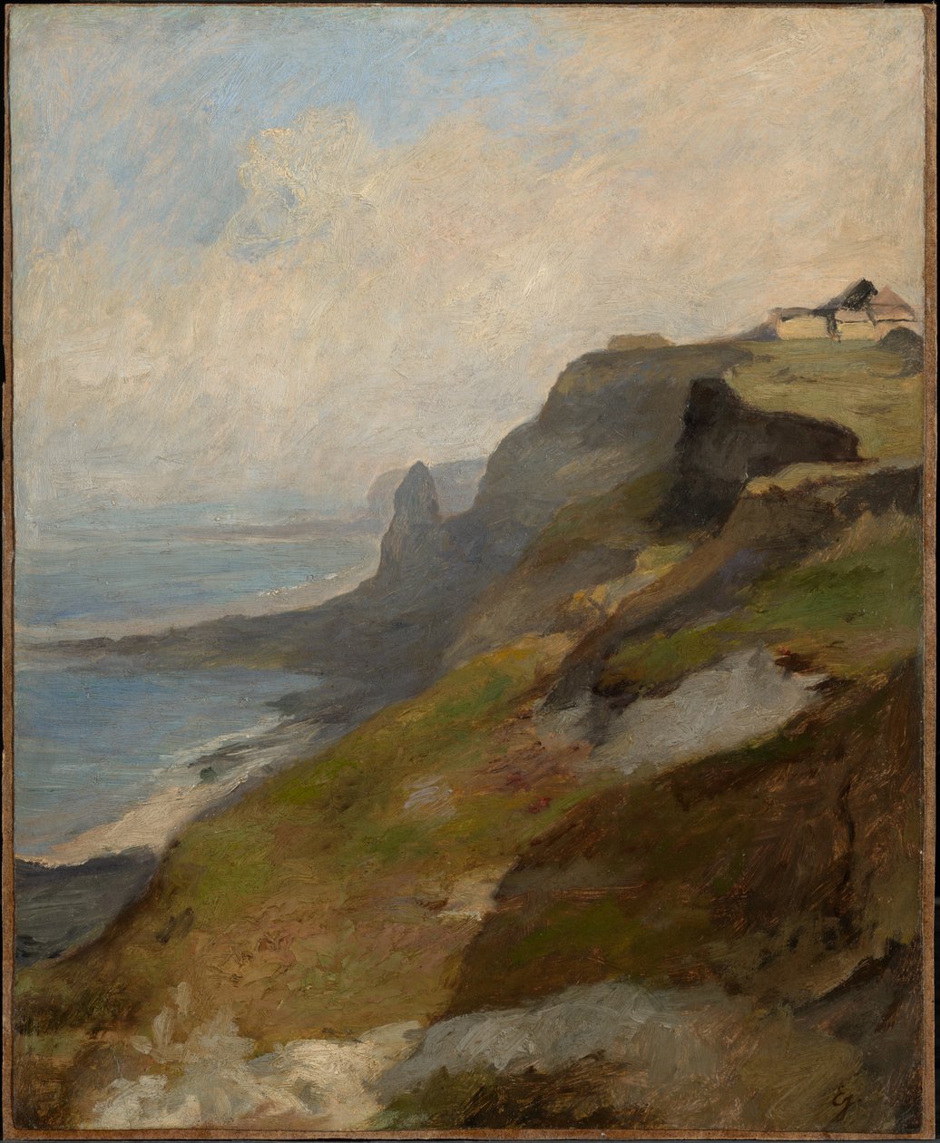 Kliffen van Normandië door Eugene Isabey