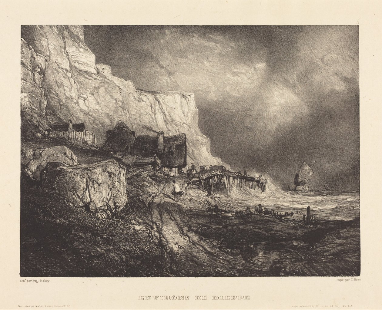 Omgeving van Dieppe door Eugene Isabey
