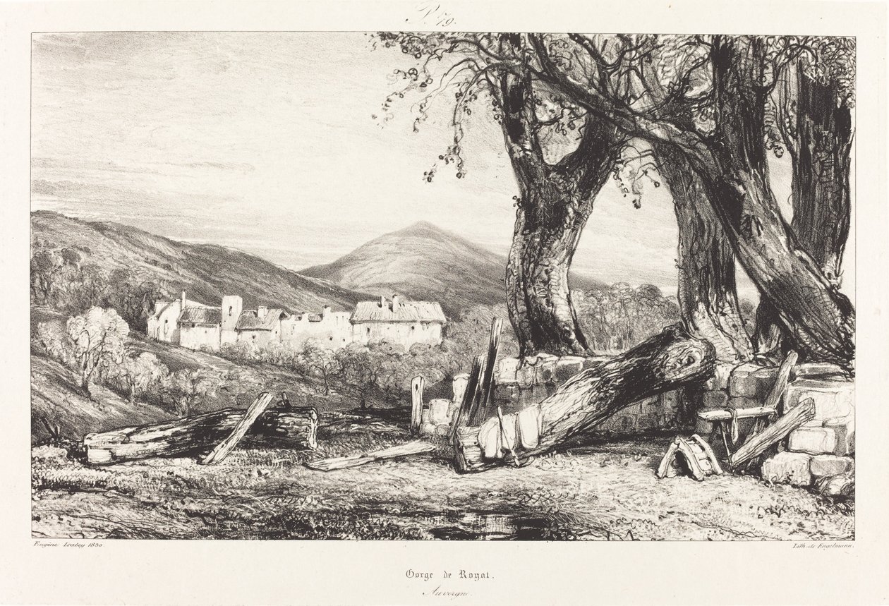 Kloof van Royat, Auvergne door Eugene Isabey