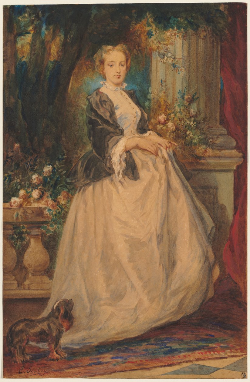 Portret van Madame Thomas (née Camille Boucher) door Eugene Isabey