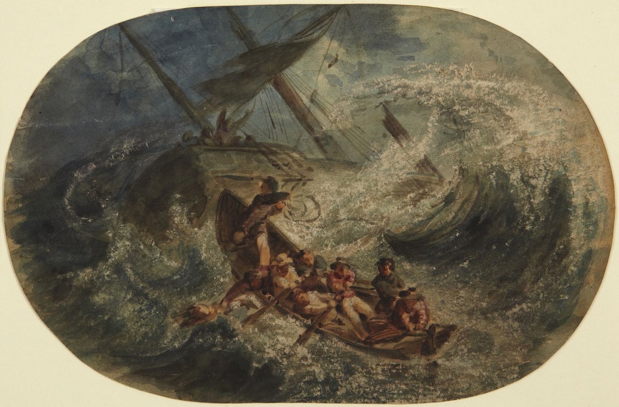 Schipbreuk door Eugene Isabey