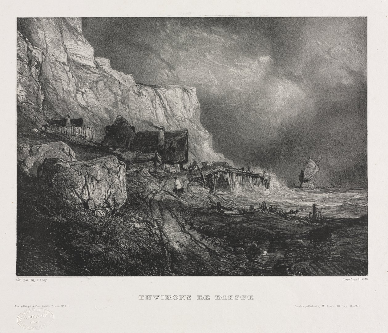 Zes Mariniers: Omgeving van Dieppe door Eugene Isabey