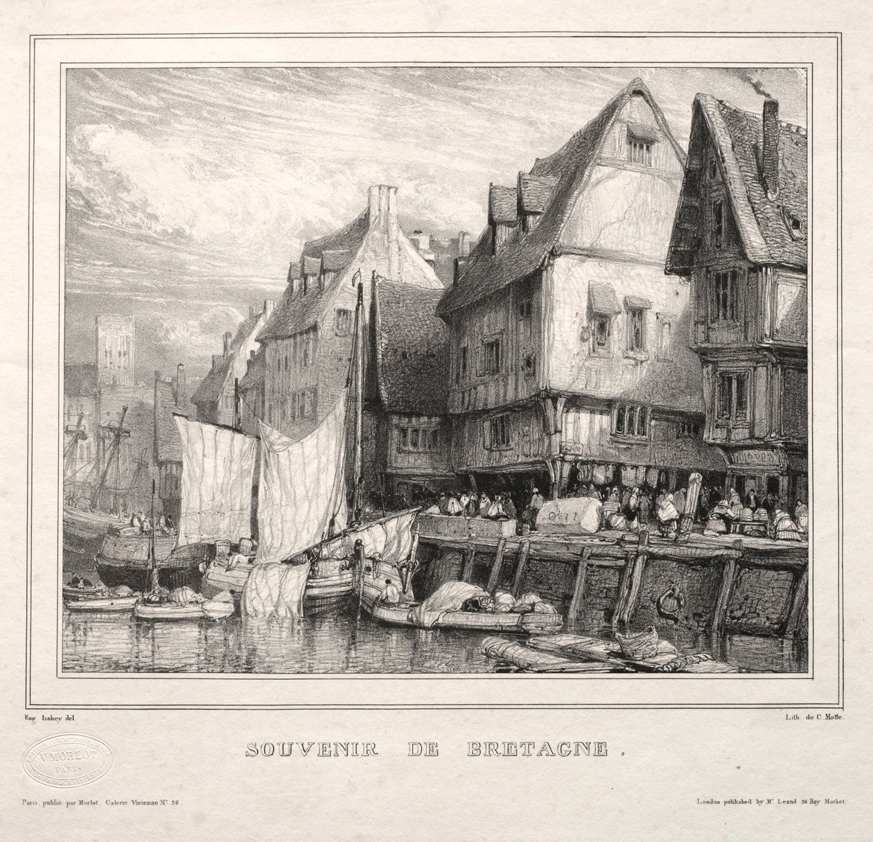 Souvenirs: Souvenir van Bretagne, 1832 door Eugene Isabey