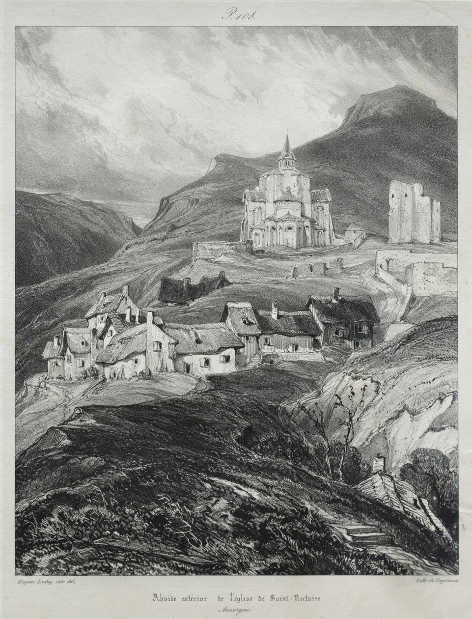 Pittoreske en Romantische Reizen in het Oude Frankrijk, Auvergne..., 1831 door Eugene Isabey