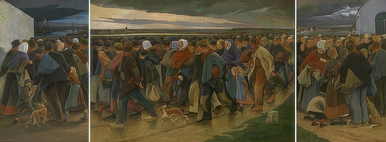 De emigranten (drieluik). 1896 door Eugene Laermans