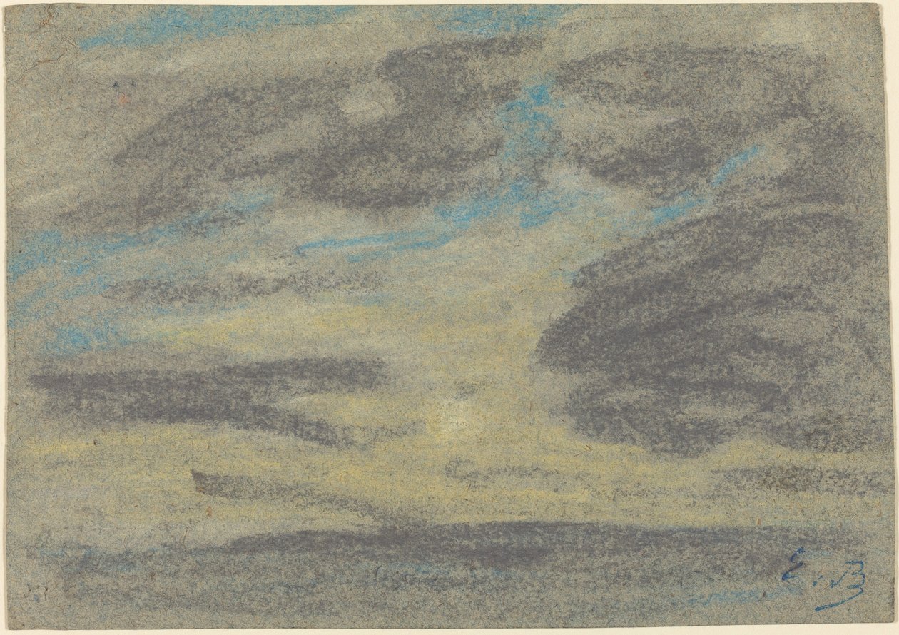 Wolken boven de Zee, 1860-1865 door Eugene Louis Boudin