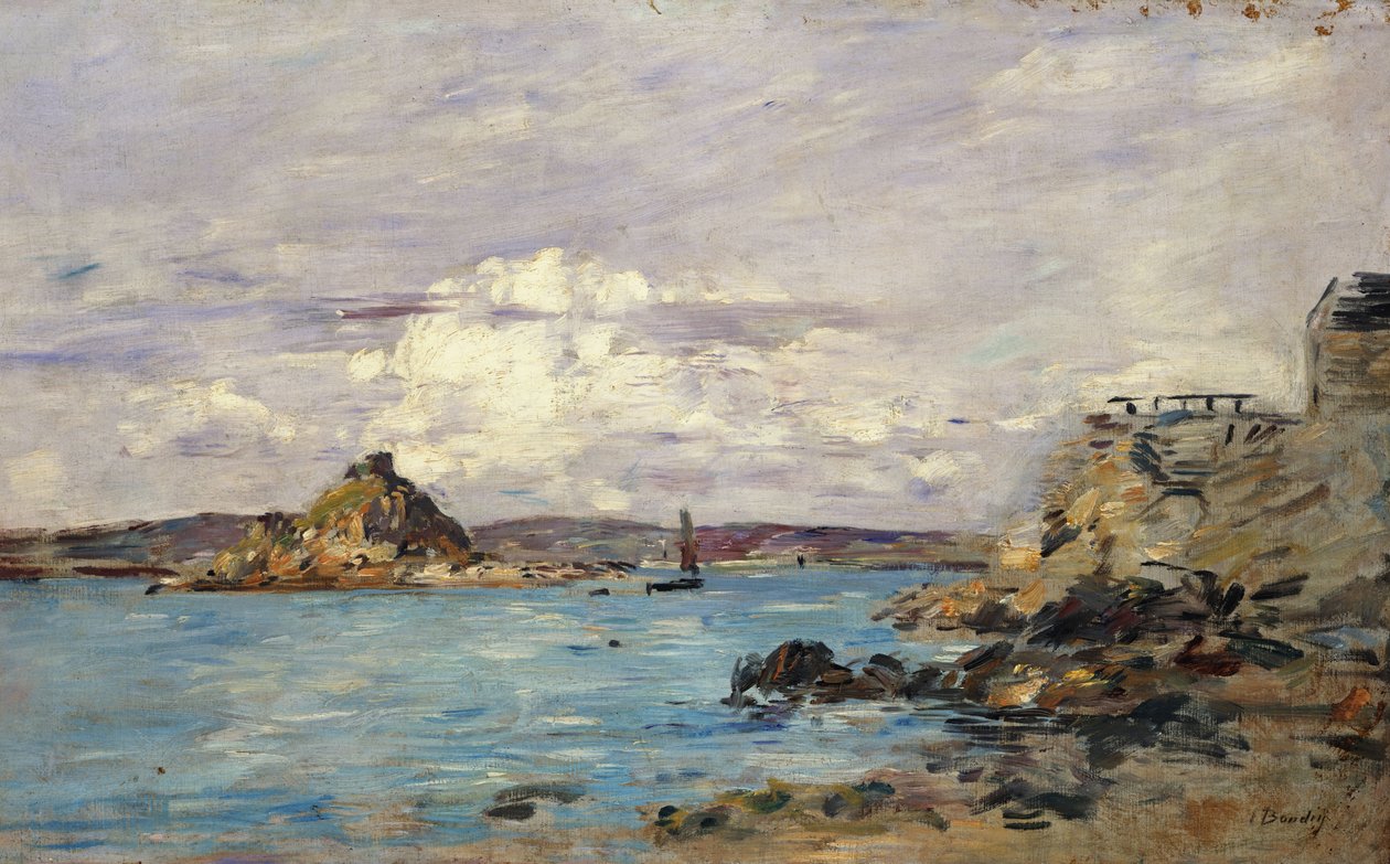 Studie voor "De Baai van Douarnenez", ca. 1895-97 door Eugene Louis Boudin