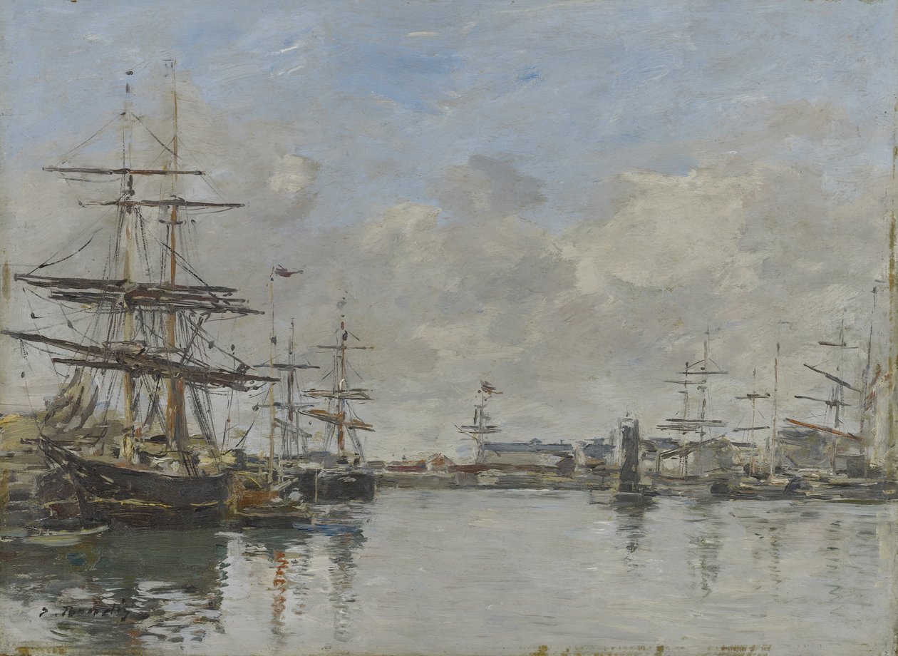 De Haven van Le Havre, ca. 1885-90 door Eugene Louis Boudin