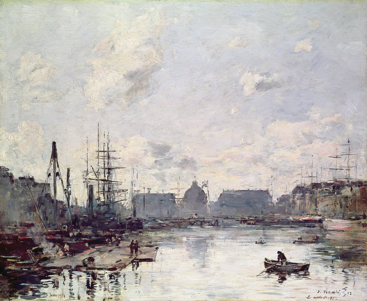 De Haven van Handel, Le Havre, 1892 door Eugene Louis Boudin