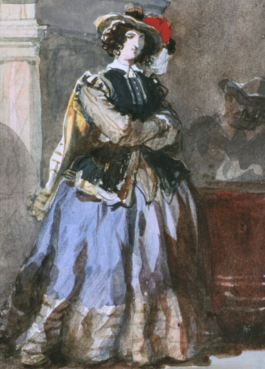 Portret van een vrouw door Eugene Louis Lami