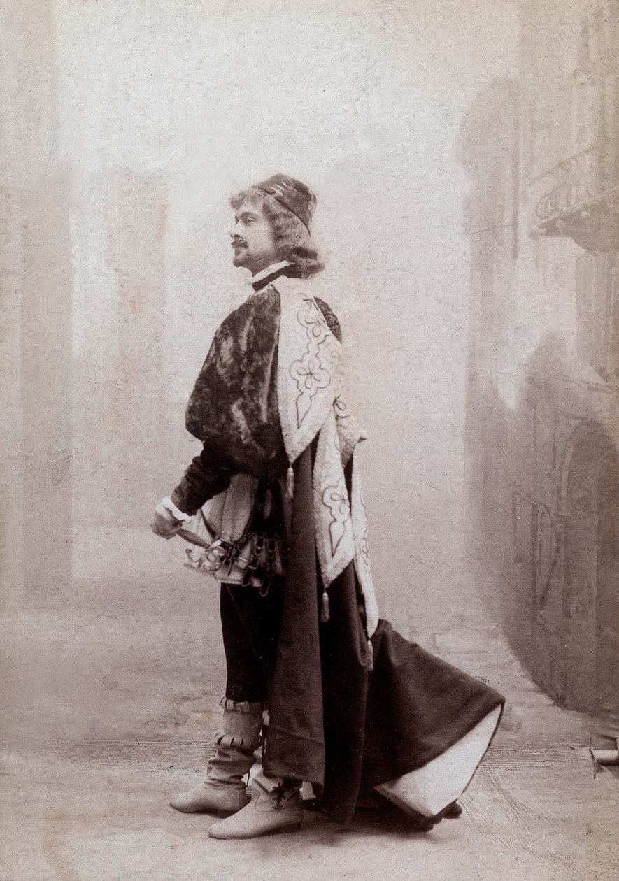 Franse komiek Dauvillier, ca. 1900, foto door Eugene Pirou door Eugene Pirou