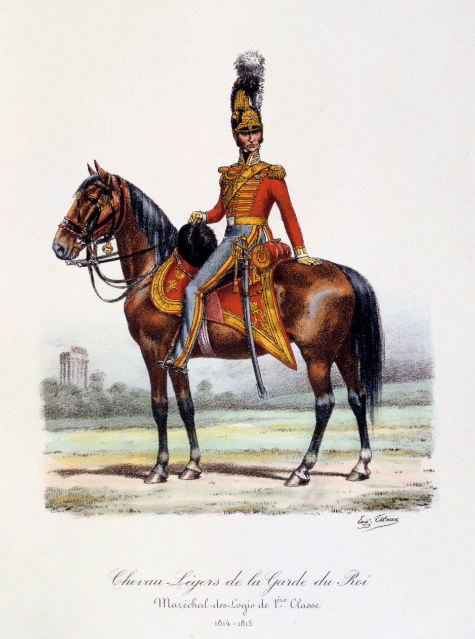 Chevau-Légers de la Garde du Roi, Maréchal-des-Logis de 1er Classe, 1814-15 door Eugene Titeux