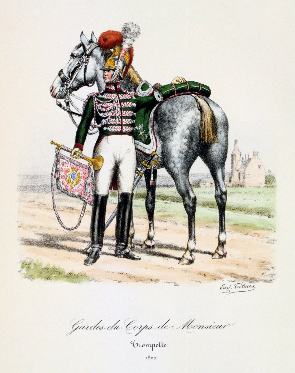 Gardes-du-Corps de Monsieur, Trompetter door Eugene Titeux