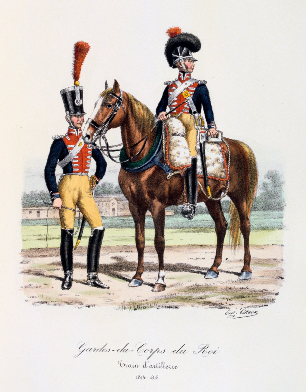 Gardes-du-Corps de Roi, Artillerietrein door Eugene Titeux