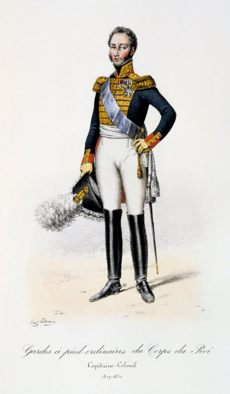 Gardes à pied ordinaires du Corps de Roi, Capitaine-Colonel, 1817-30 door Eugene Titeux